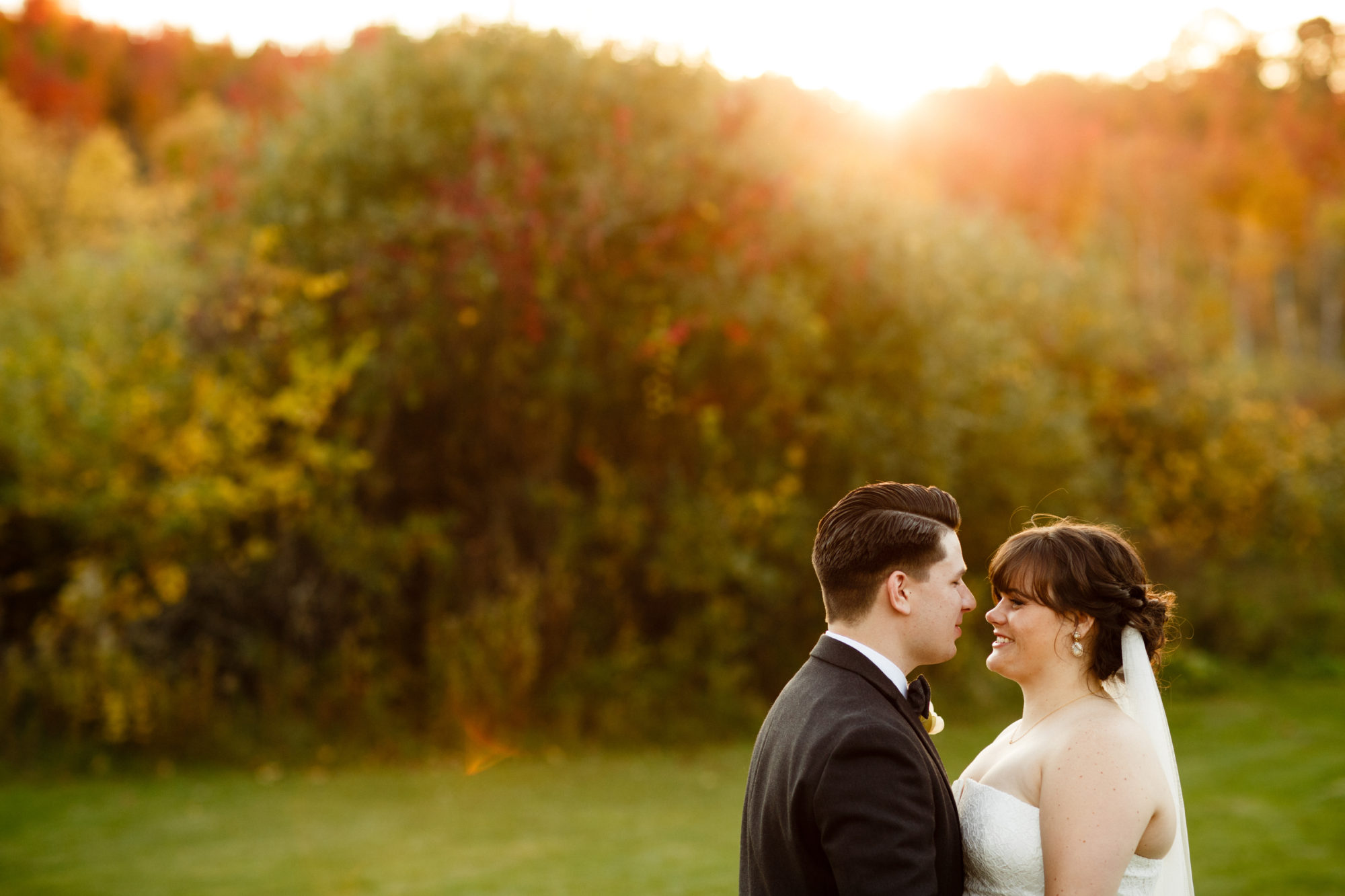 Married couple at Starry Night Barn and Studios Wedding
