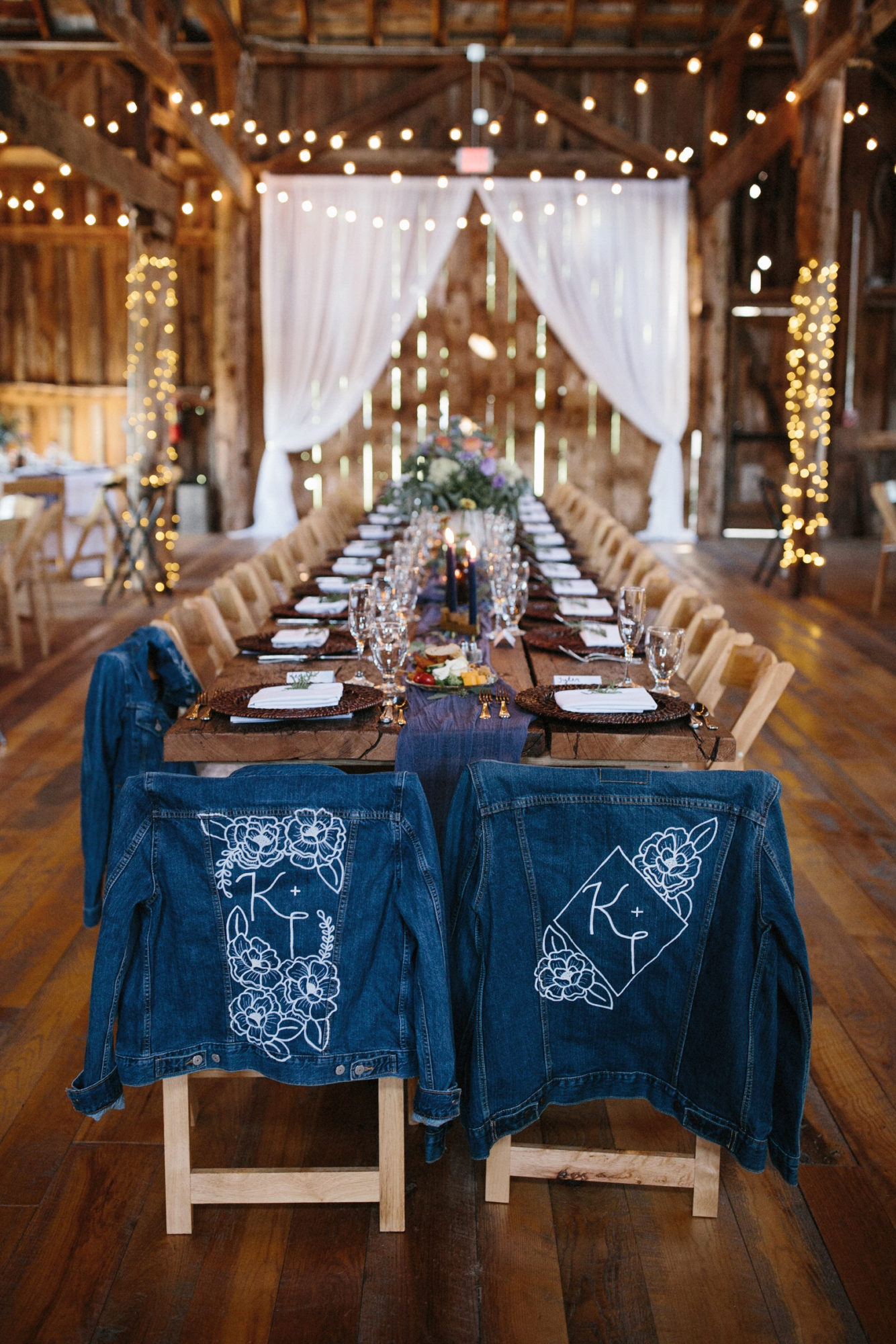Starry Night Barn and Studios Wedding Reception table