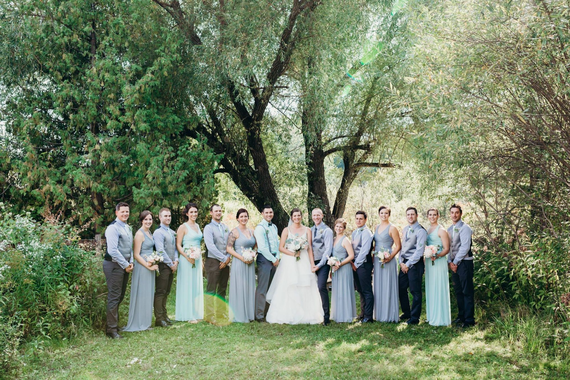 Bridal party at Starry Night Barn and Studios Wedding