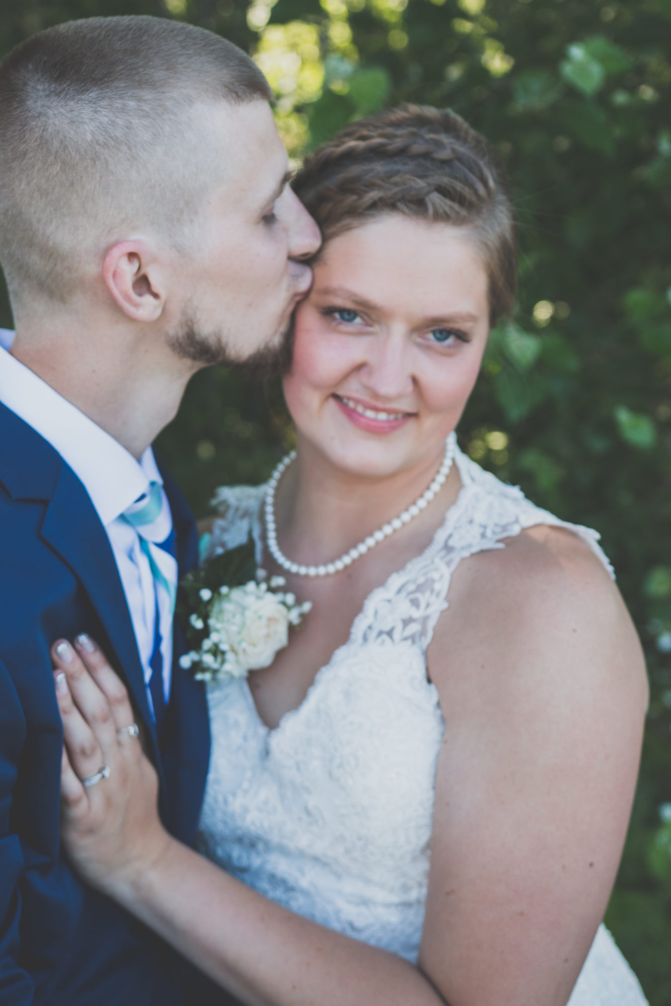 Married couple at Starry Night Barn and Studios Wedding