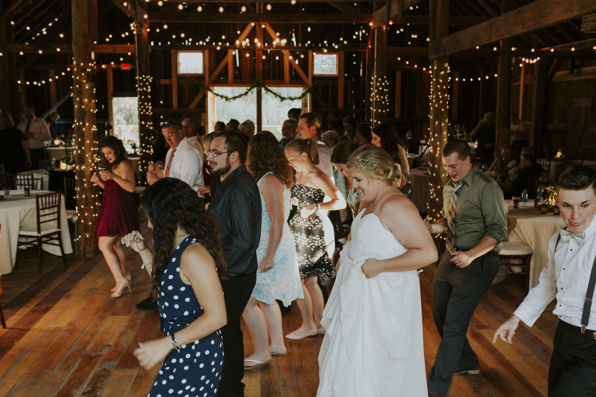 Reception dancing at Starry Night Barn and Studios Wedding