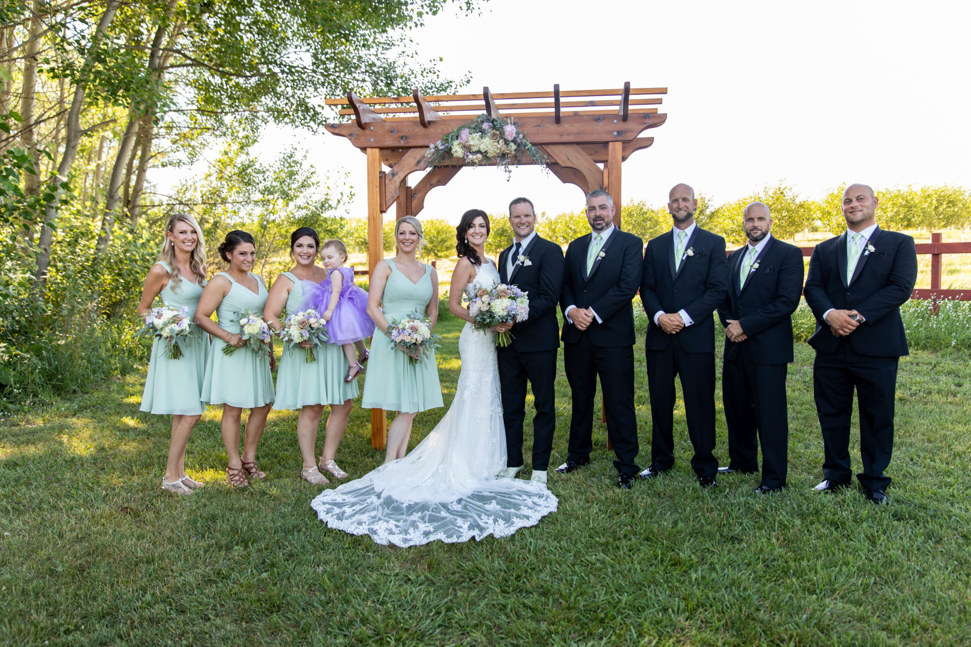 Bridal party at Starry Night Barn and Studios Wedding