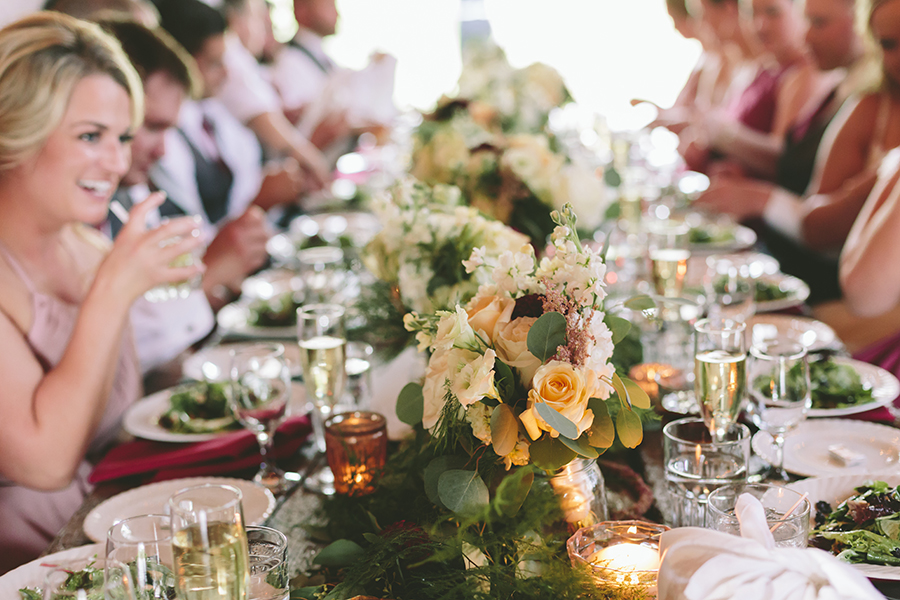 Head table at Starry Night Barn and Studios Wedding