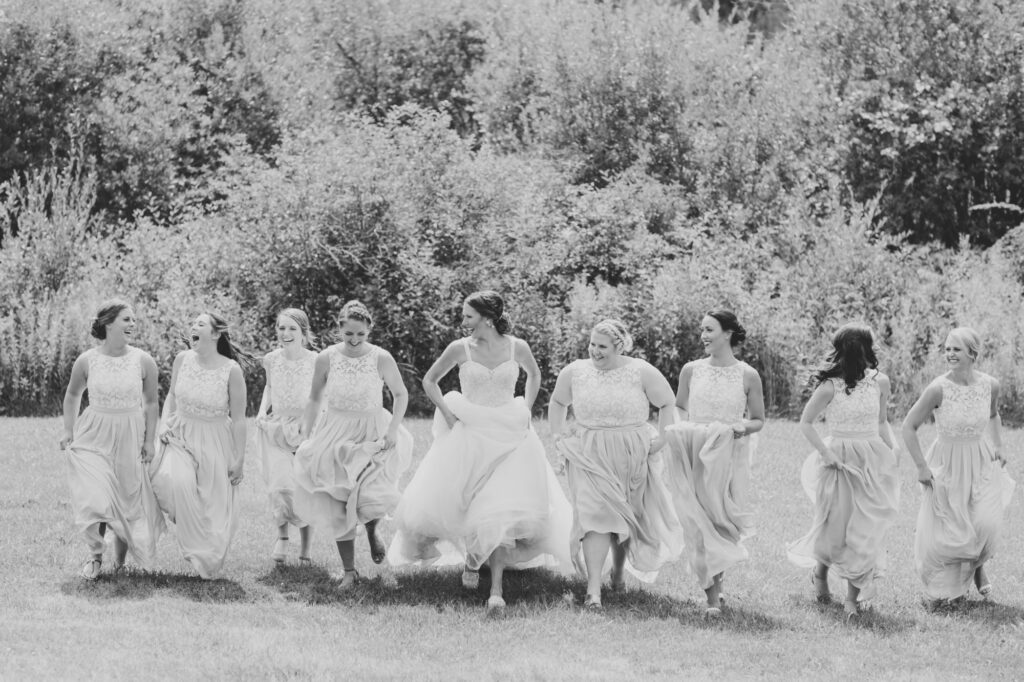Wedding party at Starry Night Barn and Studios